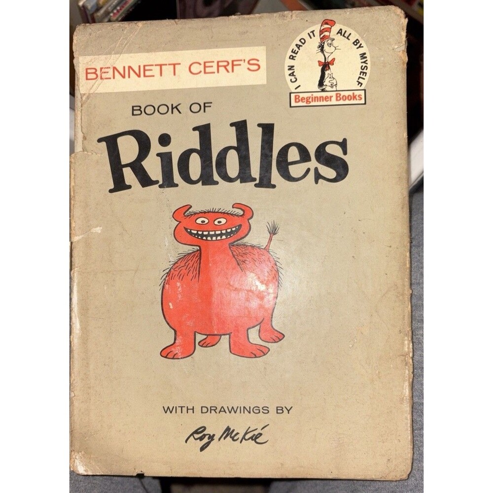 Vtg Book Club Edition Dr. Seuss Bennett Cerf's Book Of Riddles 1960